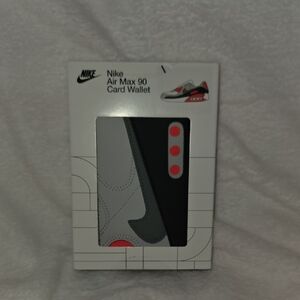 NWT Nike Air Max 90 Card Holder with Gray and Red Accents